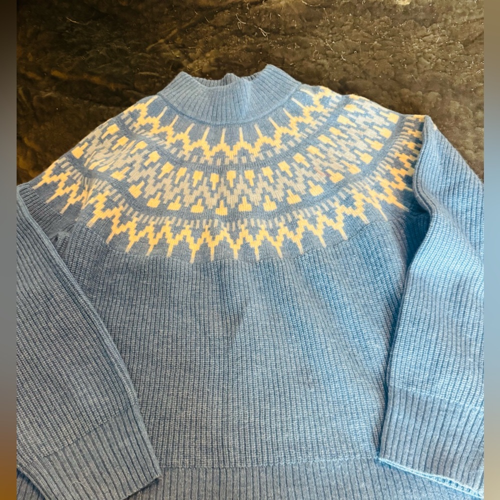 JCrew Blue Patterned Woman’s Sweater